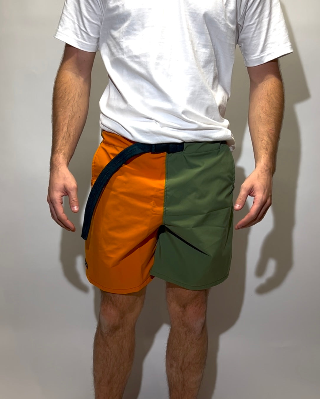 1/1 - The Monadnock Short - Green/Orange Block - M/L