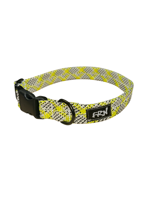 Retired Rope Collar - White/Yellow - 14"-20"