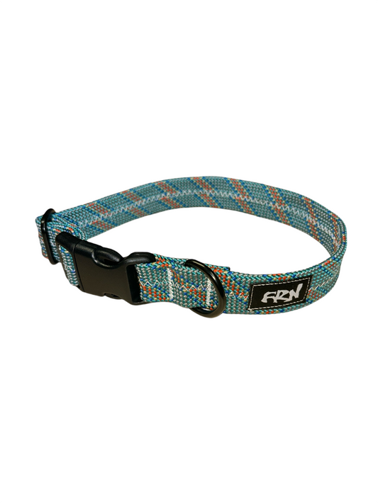 Retired Rope Collar - Grey/Teal/Orange - 14"-20"