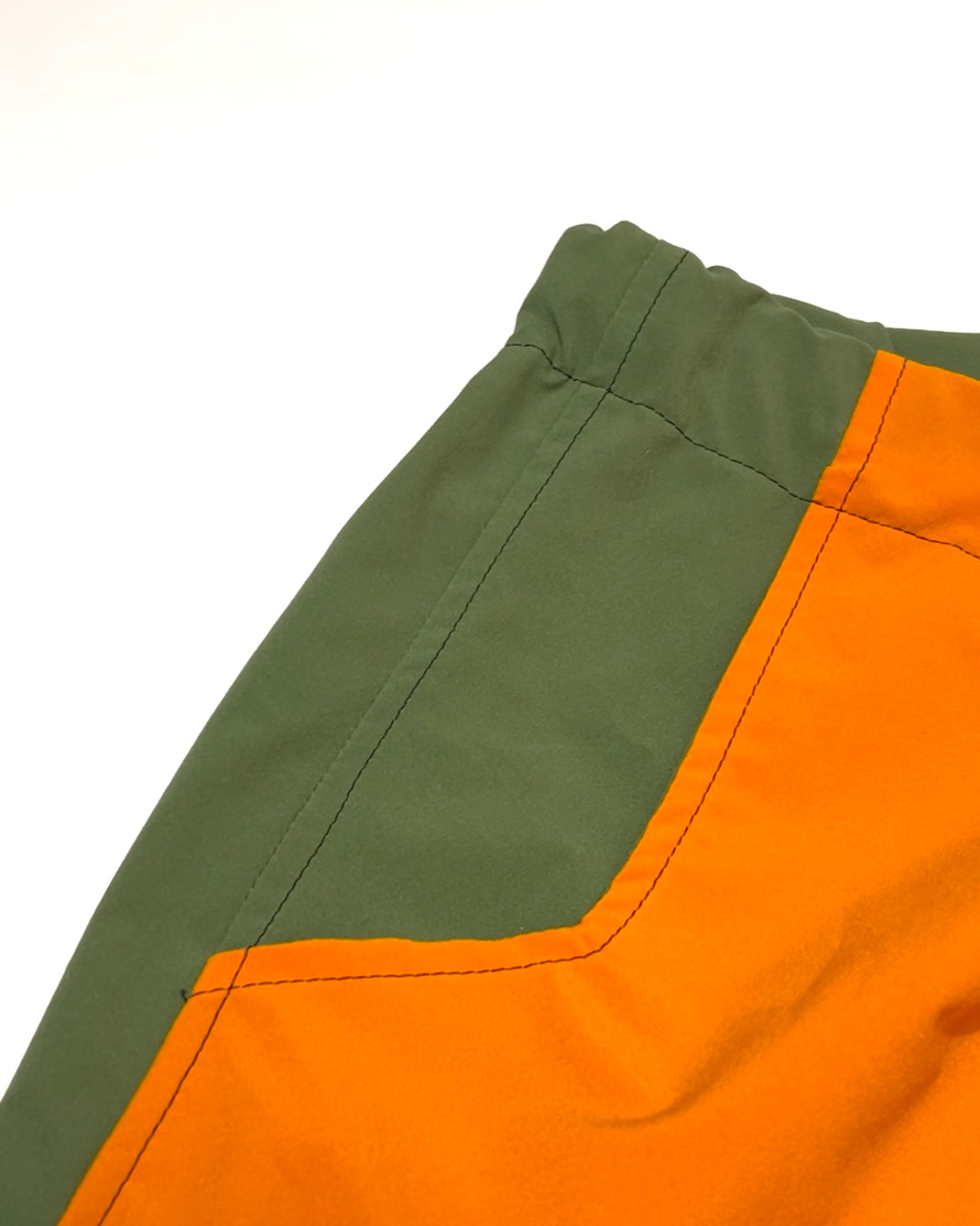 1/1 - The Monadnock Short - Green/Orange Block - M/L