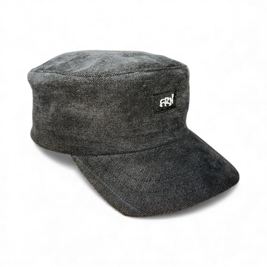 Cadet Hat - Black Denim Logo