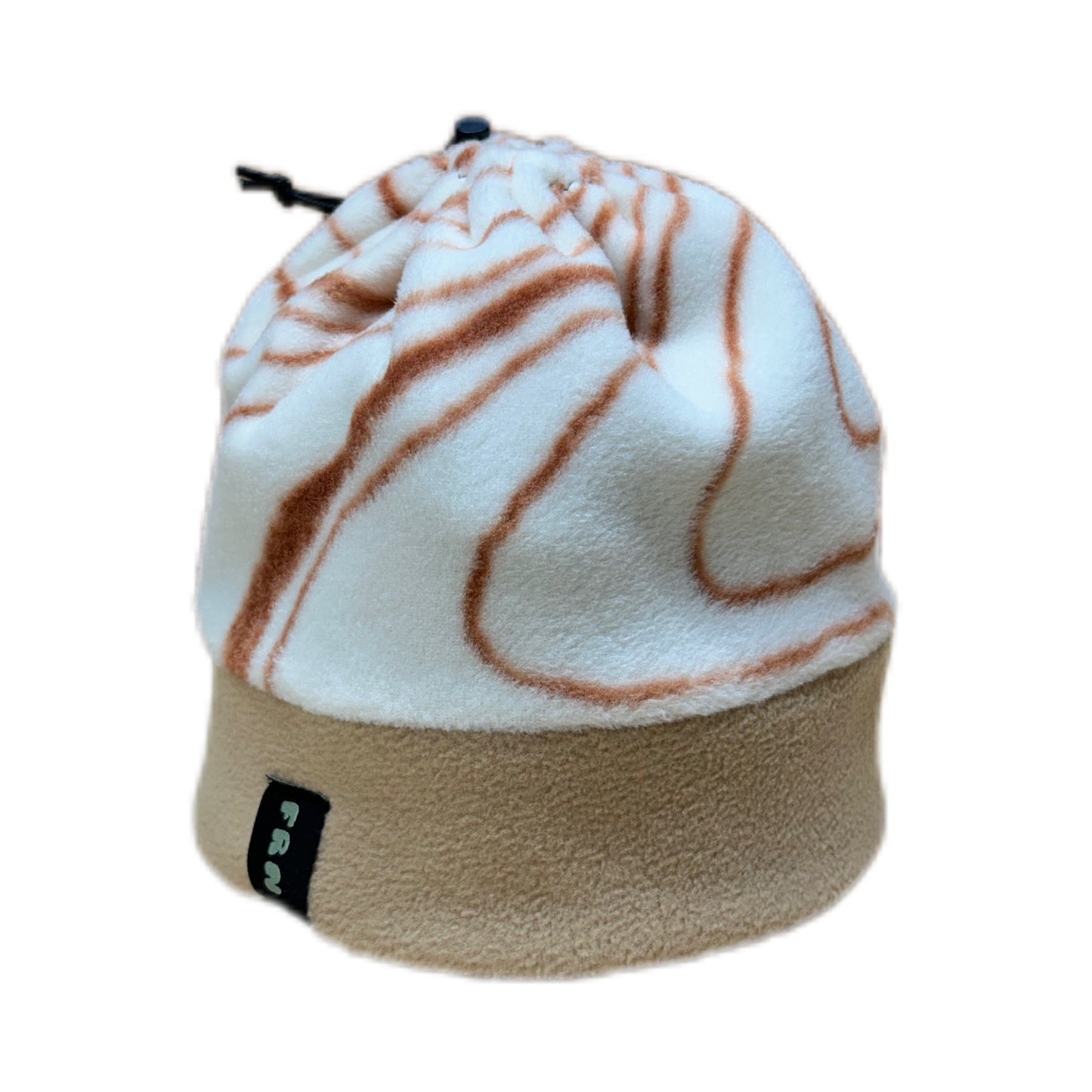 Cruiser Cinch Beanie - Tan Topo Map