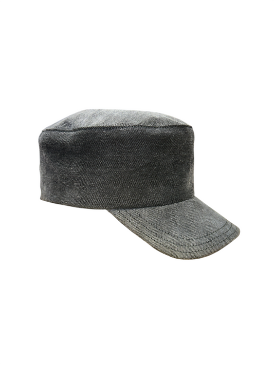 Cadet Hat - Black Denim Blank
