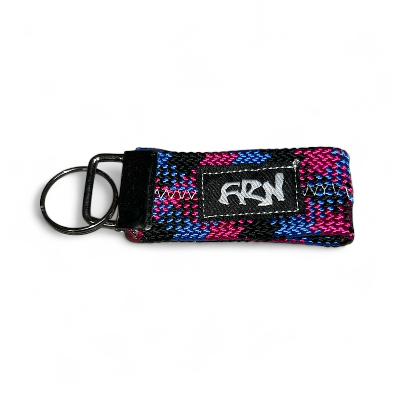 Mini Keychain - Purple Grid