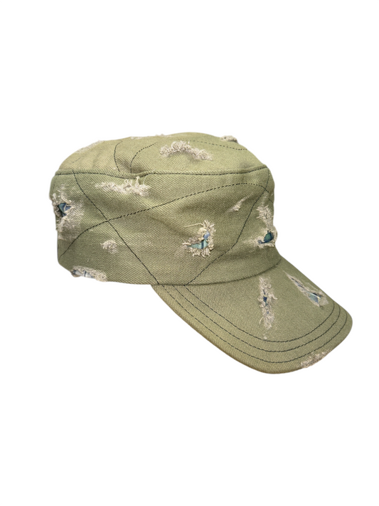 Cadet Hat - Distressed Amy Green/Plaid